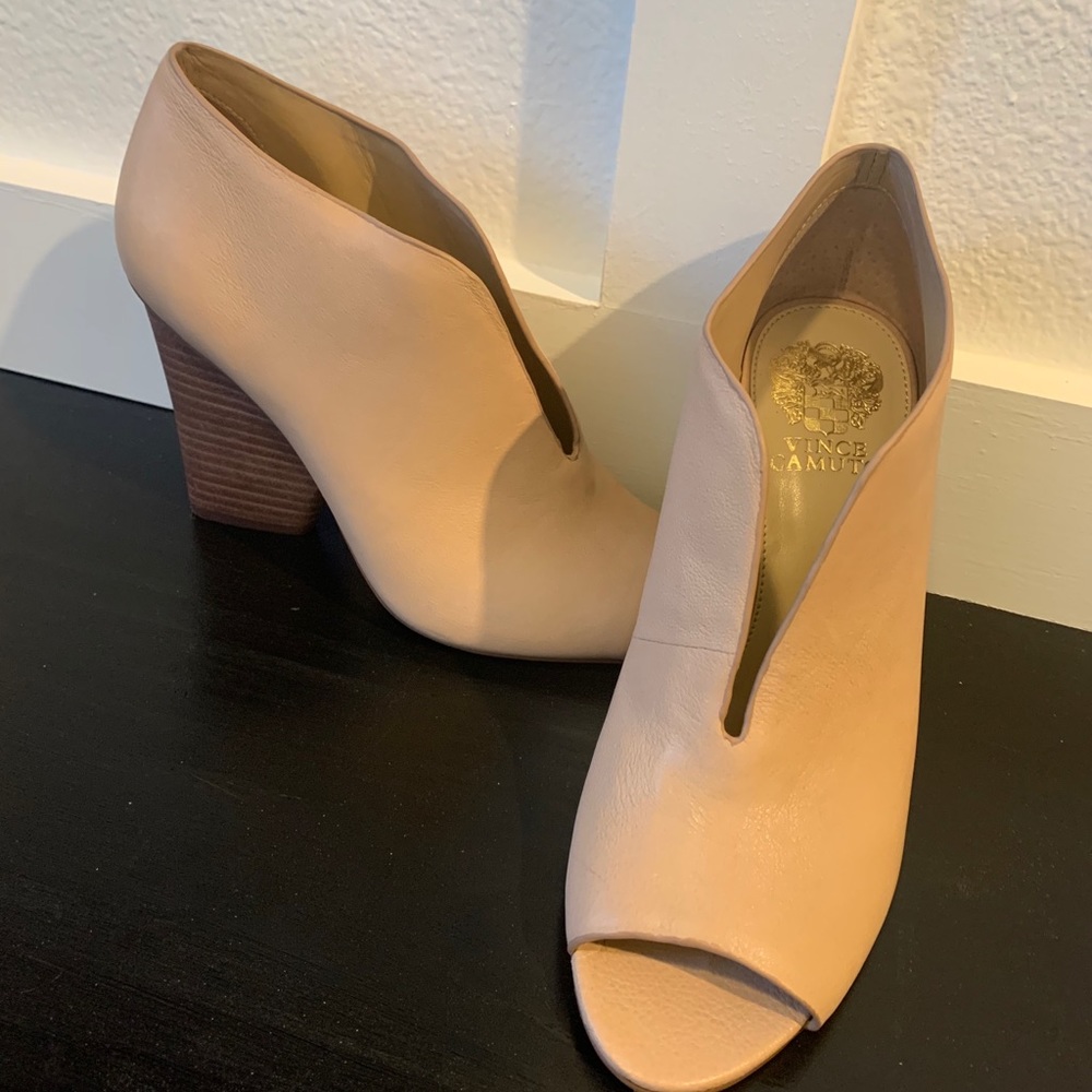 Peep toe booties